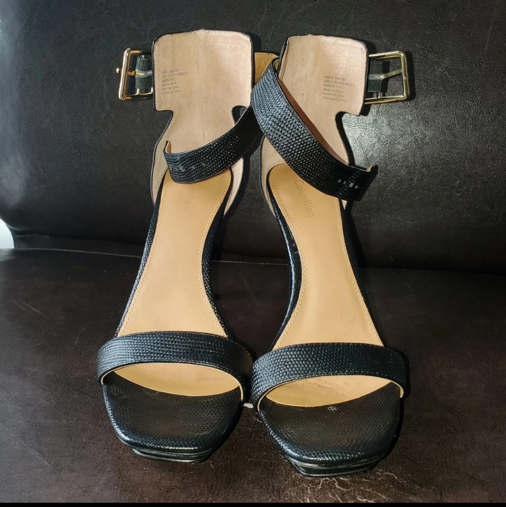 Black Calvin Klein Leather Heels